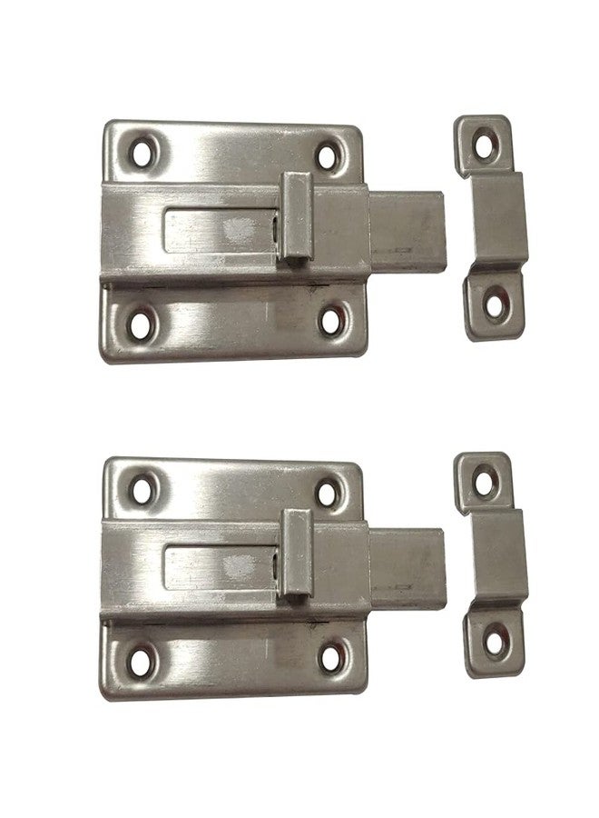 BTL Door Baby Latch (Door Security Latch) (Pack of 2 Set) (Tower Bolt) (for Home, Bathroom, Kitchen,Office) (Stainless Steel) (BDF-BL-2) - Image 1